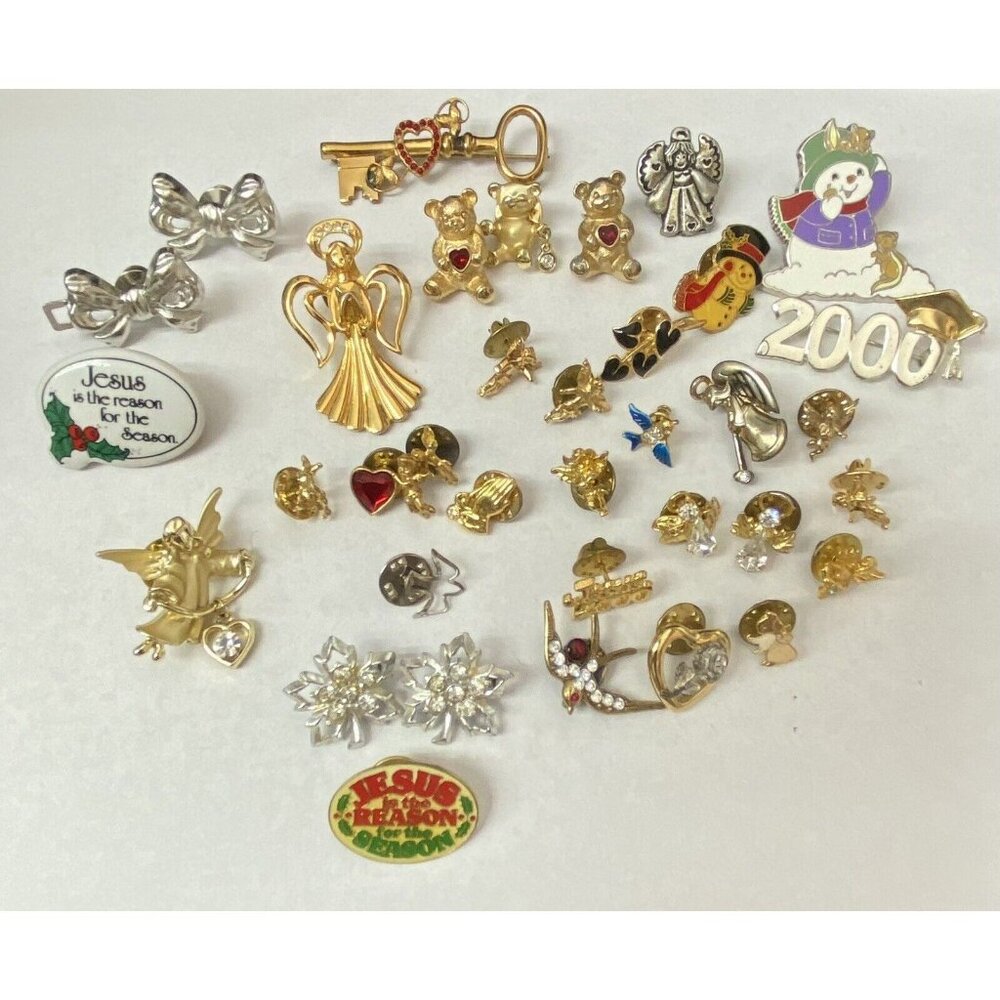 Pin LOT 36 Guardian Angels Birds Religious Praying Christmas Avon Hallmark